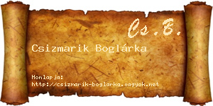 Csizmarik Boglárka névjegykártya