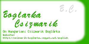 boglarka csizmarik business card